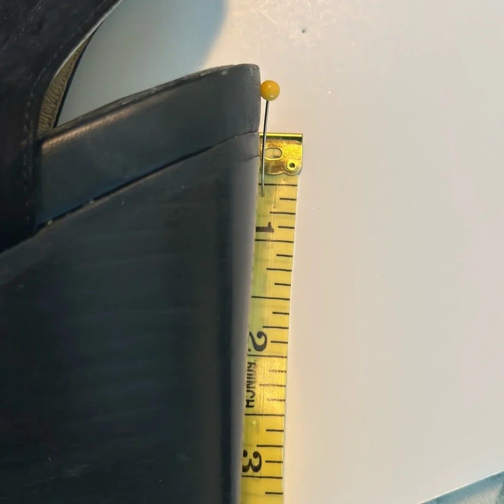 Black Suede Heeled Boots with Open Toe and Sleek Design - Picture 8 of 9